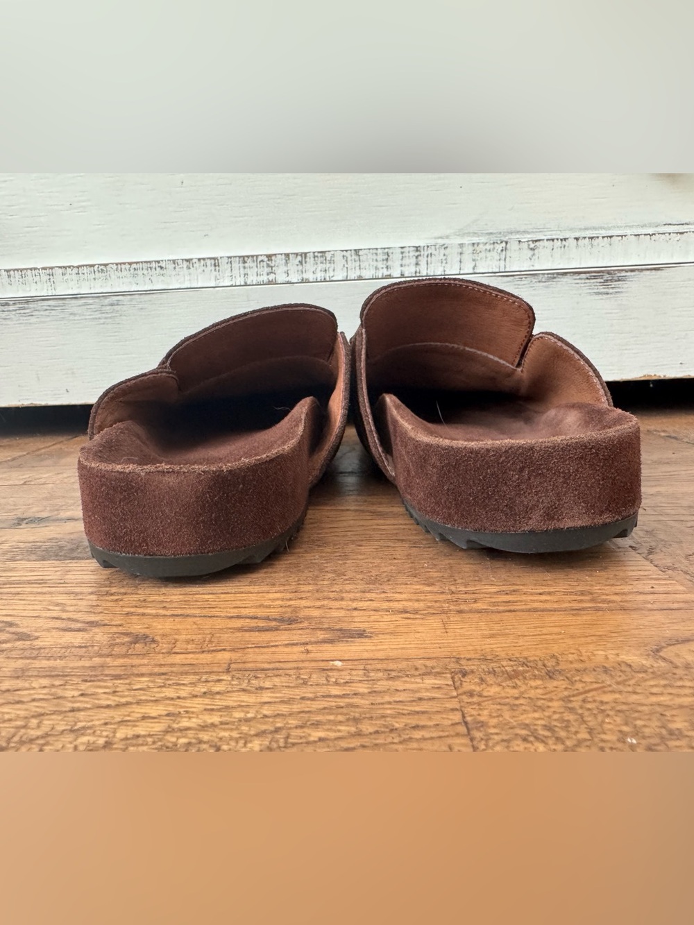 Bibi Lou Zagreb Clogs Anthropologie Chocolate Suede Women's SIze 37 US 6 6.5 - Picture 5 of 8